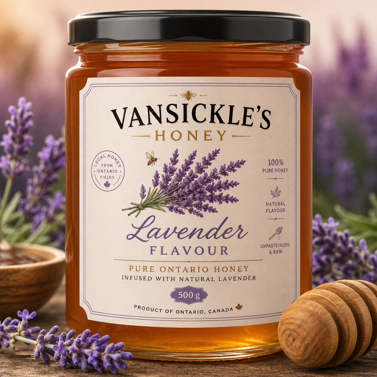 Lavendar infused honey